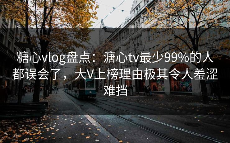 糖心vlog盘点：溏心tv最少99%的人都误会了，大V上榜理由极其令人羞涩难挡