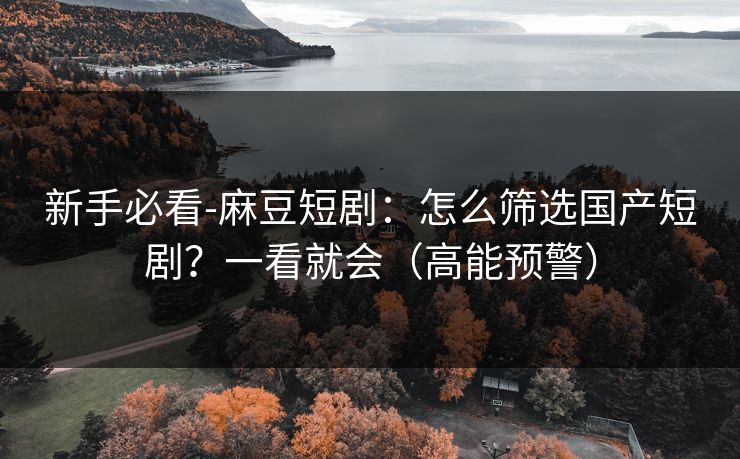 新手必看-麻豆短剧：怎么筛选国产短剧？一看就会（高能预警）